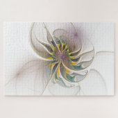 Een kleurrijk fractaal ornament. Abstracte bloem Legpuzzel (Horizontaal)
