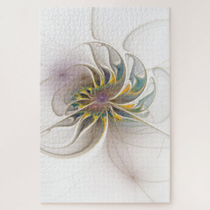 Een kleurrijk fractaal ornament. Abstracte bloem Legpuzzel