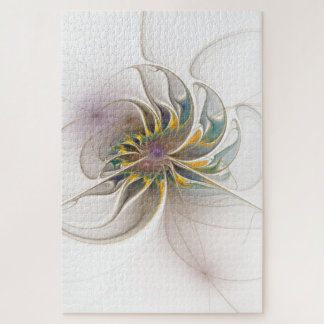 Een kleurrijk fractaal ornament. Abstracte bloem Legpuzzel