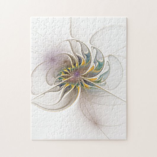 Een kleurrijk fractaal ornament. Abstracte bloem Legpuzzel (Verticaal)