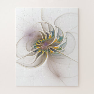 Een kleurrijk fractaal ornament. Abstracte bloem Legpuzzel