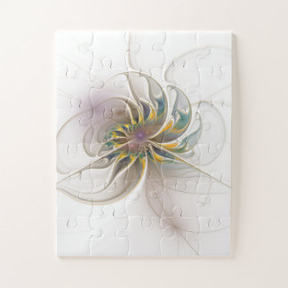 Een kleurrijk fractaal ornament. Abstracte bloem Legpuzzel