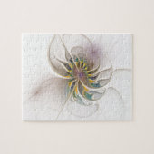 Een kleurrijk fractaal ornament. Abstracte bloem Legpuzzel (Horizontaal)