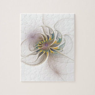 Een kleurrijk fractaal ornament. Abstracte bloem Legpuzzel