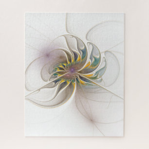 Een kleurrijk fractaal ornament. Abstracte bloem Legpuzzel