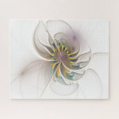 Een kleurrijk fractaal ornament. Abstracte bloem Legpuzzel (Horizontaal)