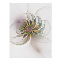 Een kleurrijk fractaal ornament. Abstracte bloem
