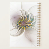 Een kleurrijk fractaal ornament. Abstracte bloem Planner (Achterkant)