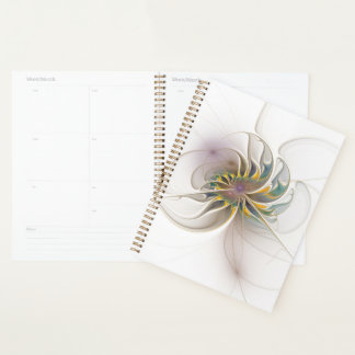 Een kleurrijk fractaal ornament. Abstracte bloem Planner