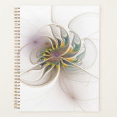 Een kleurrijk fractaal ornament. Abstracte bloem Planner (Voorkant)