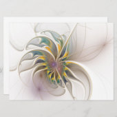 Een kleurrijk fractaal ornament. Abstracte bloem Programmakaart (Voorkant / Achterkant)