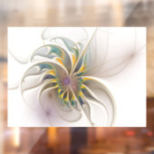 Een kleurrijk fractaal ornament. Abstracte bloem Raamsticker (Vel 2)