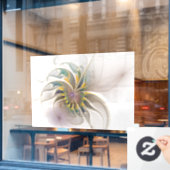 Een kleurrijk fractaal ornament. Abstracte bloem Raamsticker (Cafe Raam)