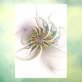 Een kleurrijk fractaal ornament. Abstracte bloem Raamsticker (Vel 3)