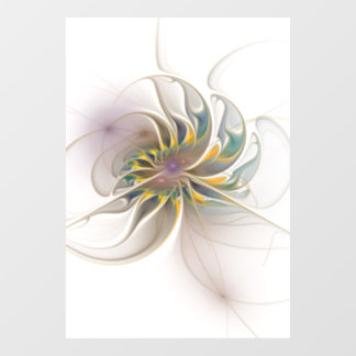 Een kleurrijk fractaal ornament. Abstracte bloem Raamsticker