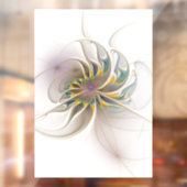 Een kleurrijk fractaal ornament. Abstracte bloem Raamsticker (Vel 2)