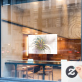 Een kleurrijk fractaal ornament. Abstracte bloem Raamsticker (Cafe Raam)