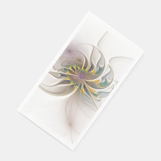 Een kleurrijk fractaal ornament. Abstracte bloem Servet (Hoek)