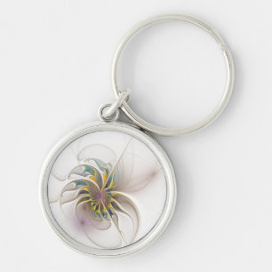 Een kleurrijk fractaal ornament. Abstracte bloem Sleutelhanger