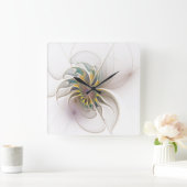 Een kleurrijk fractaal ornament. Abstracte ventila Vierkante Klok (Huis)