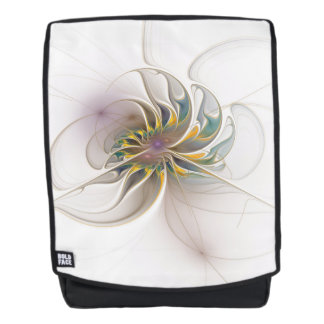 Een kleurrijk fractal ornament. Abstracte bloemkun Rugtassen