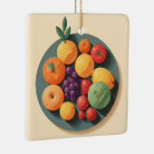 Een kleurrijk fruitfeest keramisch ornament (Rechts)