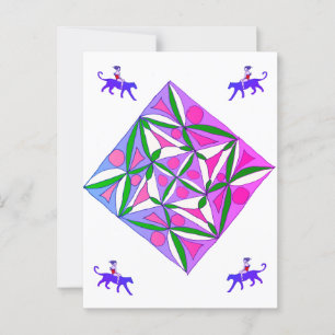 Een kleurrijk geometrisch patroon  briefkaart