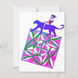 Een kleurrijk geometrisch patroon briefkaart
