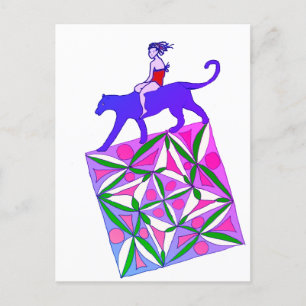 Een kleurrijk geometrisch patroon feestdagenkaart