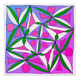 Een kleurrijk geometrisch patroon perfect poster