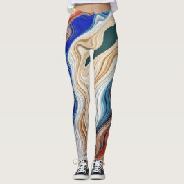 Een kleurrijk groovy patroon "Ratti_Creative_Arts  Leggings