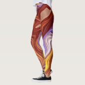 Een kleurrijk groovy patroon "Ratti_Creative_Arts Leggings (Links)