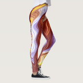 Een kleurrijk groovy patroon "Ratti_Creative_Arts Leggings (Rechts)