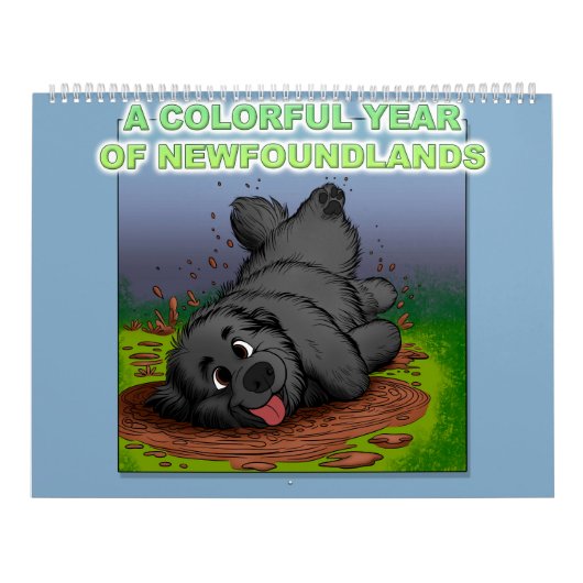 Een kleurrijk jaar van Newfoundlands Kalender (Hoes)
