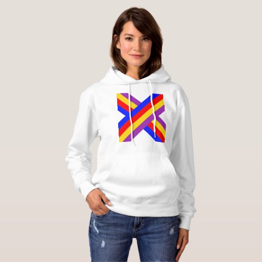 Een kleurrijk ontwerp hoodie (Voorkant volledig)