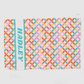 Een kleurrijk  patroon golfhanddoek (Horizontaal)