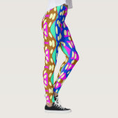 Een  kleurrijk patroon "Ratti_Creative_Arts" L Leggings (Rechts)