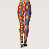 Een  kleurrijk patroon "Ratti_Creative_Arts" L Leggings (Achterkant)