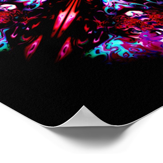 Een kleurrijk rond ding - patroonpareidolia poster (Hoek)