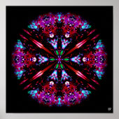 Een kleurrijk rond ding - patroonpareidolia poster (Voorkant)