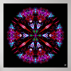 Een kleurrijk rond ding - patroonpareidolia poster