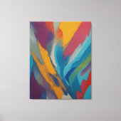 Een kleurrijk schilderij van een regenboog canvas afdruk (Voorkant)