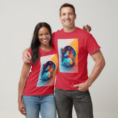 Een kleurrijk silhouet ontwerp van Bird in the oer T-shirt (Unisex)