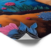 Een kleurrijk surrealistisch landschap Mixed Media Poster (Hoek)