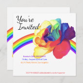 Een "kleurrijk" verjaardagsfeestje kaart (Voorkant / Achterkant)