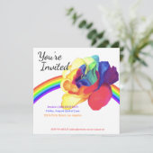 Een "kleurrijk" verjaardagsfeestje kaart (Staand voorkant)