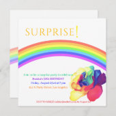 Een "kleurrijk" verrassingsfeest kaart (Voorkant / Achterkant)