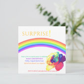 Een "kleurrijk" verrassingsfeest kaart (Staand voorkant)