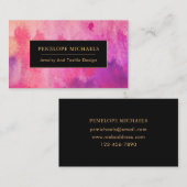 Een kleurrijk Waterverf Visitekaartje (Voorkant / Achterkant)