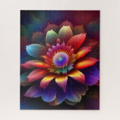 Een kleurrijke Abstracte bloem Legpuzzel (Verticaal)